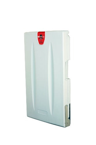 WORLD DRYER® ABC-300V DryBaby® - White Vertical-Folding Surface-Mounted Baby Changing Station-Our Baby Changing Stations Manufacturers-World-Allied Hand Dryer