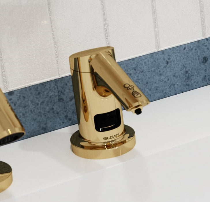 Sloan® ESD-420 Deck-Mounted Automatic Foam Soap Dispenser (Battery-Powered/Optional AC-Powered) with Soap - Available in Five Finishes