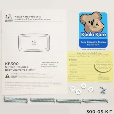 300-5-KIT - INSTALLATION KIT for KB300-Series Horizontal Changing Stations