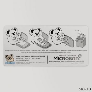 310-70 - INSTRUCTIONAL LABEL for ALL KB200 and KB200-SS Series Changing Stations
