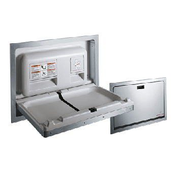 ASI 9013 BABY CHANGING STATION – HORIZONTAL, STAINLESS STEEL, RECESSED