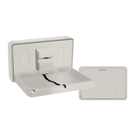 ASI 9014 BABY CHANGING STATION - HORIZONTAL, HDPE PLASTIC, SURFACE MOUNTED