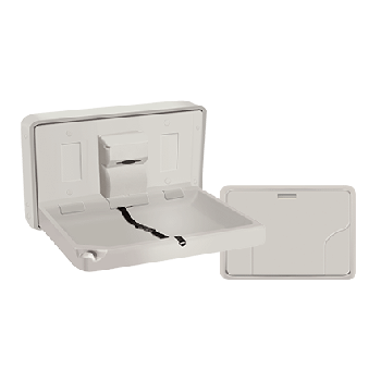 ASI 9014 BABY CHANGING STATION - HORIZONTAL, HDPE PLASTIC, SURFACE MOUNTED