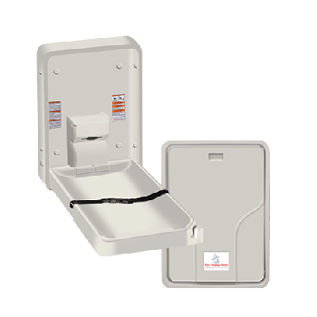 ASI 9015 BABY CHANGING STATION - VERTICAL, HDPE PLASTIC, SURFACE MOUNTED