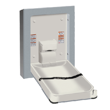 ASI 9017-9 BABY CHANGING STATION - VERTICAL, STAINLESS STEEL, SURFACE MOUNTED