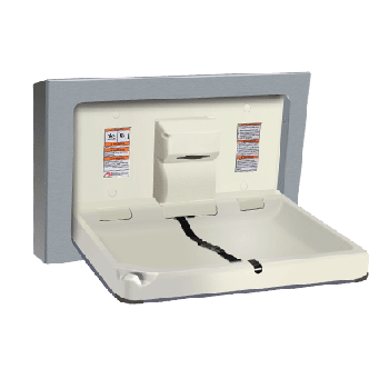 ASI 9018-9 BABY CHANGING STATION - HORIZONTAL, STAINLESS STEEL, SURFACE MOUNTED