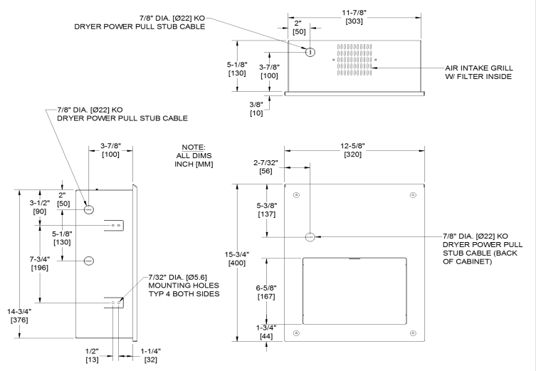 Allied Hand Dryer: ASI® 0198-MH SAFE-Dri™ Series Hand Dryers
