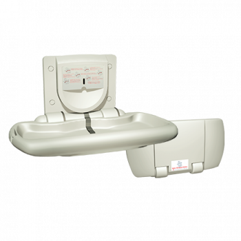 ASI 9012 BABY CHANGING STATION -  HORIZONTAL, HDPE PLASTIC, SURFACE MOUNTED