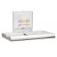 Saniflow® CP0016HCS-I-ASTM BabyMedi® Baby Changing Station - Satin Stainless Steel & White Horizon