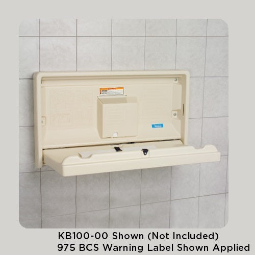 Allied Hand Dryer: 975 - WARNING LABEL for ALL Koala Baby