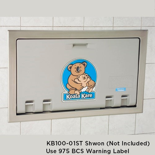 VSafety Cartello Autoadesivo Per Porta 'Baby Changing Facilities', 150x150 Mm, Quadrato, Vinile Resistente, Nero, Per Bagni Pubblici E Aree Cambio