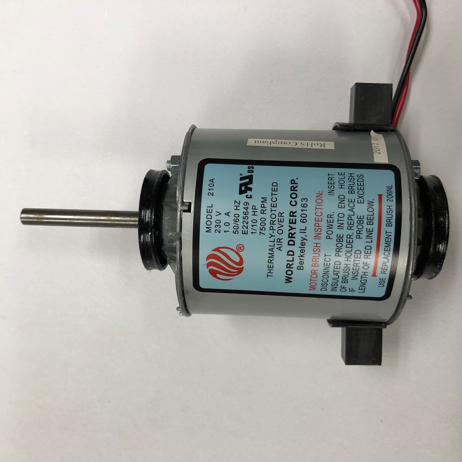 Allied Hand Dryer: WORLD DXRA57-Q973 (277V) MOTOR ASSEMBLY with