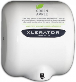 Excel Dryer XLERATOR® XL-SI (GREEN APPLE™) Hand Dryer - SPECIAL IMAGE on Zinc Alloy High Speed Au