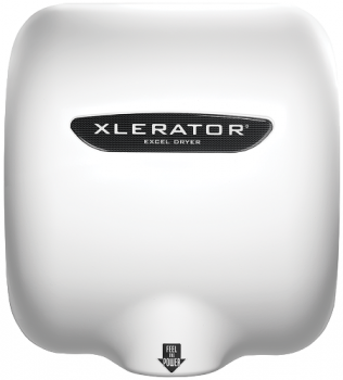 Excel Dryer XLERATOR® XL-W Hand Dryer - White Epoxy on Zinc Alloy High Speed Automatic Surface-Moun