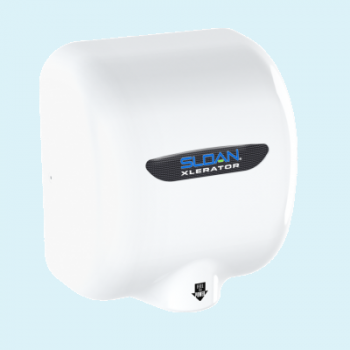 Sloan® XLERATOR™ EHD-502-PW Hand Dryer  - Polished White Epoxy on Zinc Alloy High Speed Automatic